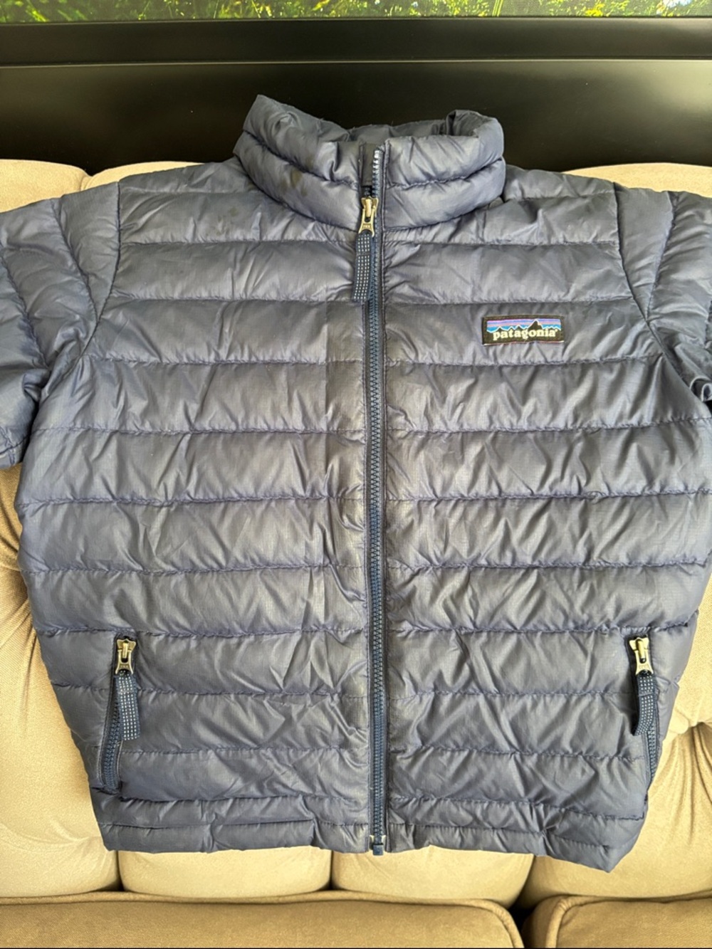 Patagonia Kids Navy Quilted Packable Puffer Jacket